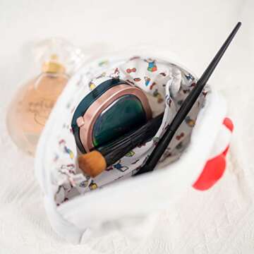 oneZHI Cosmetic Bag Makeup Bags Lipstick Pouch Zipper Pouch Handbags For Women Girls Cartoon Kitty Melody Travel Accessories Organizer Corduroy （Kitty）