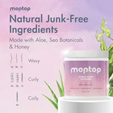 MopTop Curl Custard Gel - Anti Frizz Moisturizer & Curl Definer