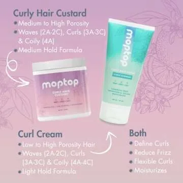 MopTop Curl Custard Gel - Anti Frizz Moisturizer & Curl Definer