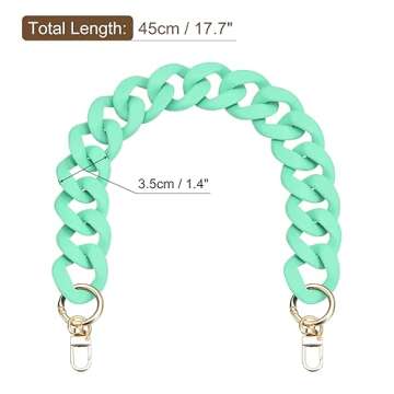 uxcell Acrylic Purse Chain Strap, 17.7" Flat Handbag Replacement Strap Acrylic Flat Chain for Purse ...