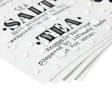 Talented Kitchen 36 Preprinted Pantry Labels with Ingredient Definitions, Clear Farmhouse Style Stickers for Food Jars, Kitchen Organization, and Storage (Water Resistant)