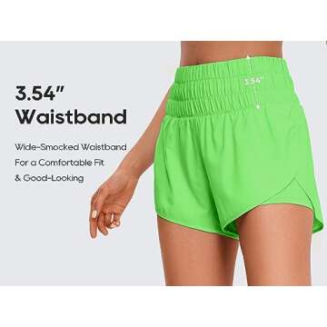 High Waisted Running Shorts for Women - CRZ YOGA
