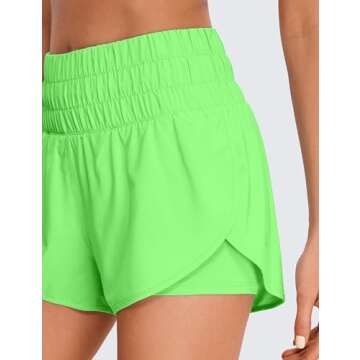 High Waisted Running Shorts for Women - CRZ YOGA