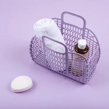 BABANA Reusable Beach Bag - Toddler, Kids Girls Retro Jelly Purse - Halloween, Bridal Shower, Easter Gift Basket (Small) - Lavender