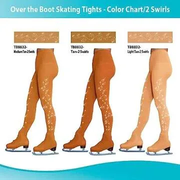 ChloeNoel Figure Skating Light Tan Over The Boot Tights TB8832 w/Crystals Light Tan Child Large (10-12)