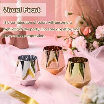 JBHO Mother's Day Wine Glasses Set of 6, Anti-pour Cups, 10Oz Diamond Shaped Unique Wine Glass with Gift Box for Serving White Wine, Red Wine, Cocktail, Whiskey, Bourbon, Cool Water, Gift For Holidays