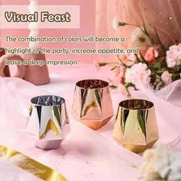 JBHO Mother's Day Wine Glasses Set of 6, Anti-pour Cups, 10Oz Diamond Shaped Unique Wine Glass with Gift Box for Serving White Wine, Red Wine, Cocktail, Whiskey, Bourbon, Cool Water, Gift For Holidays