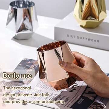 JBHO Mother's Day Wine Glasses Set of 6, Anti-pour Cups, 10Oz Diamond Shaped Unique Wine Glass with Gift Box for Serving White Wine, Red Wine, Cocktail, Whiskey, Bourbon, Cool Water, Gift For Holidays