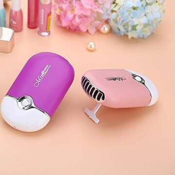 Tongping USB Mini Fan Air Conditioning Blower for Eyelash Extension(Pink)
