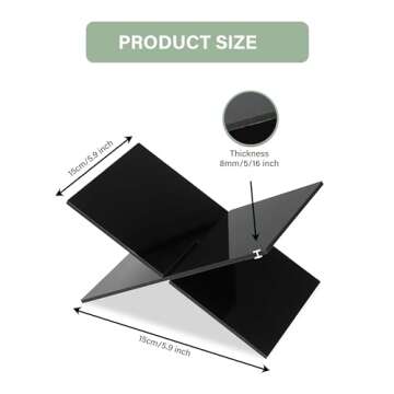 book stand, book holder, book display stand, book holder stand, book stand for reading, cookbook holder, acrylic book stand, book stands for kitchen, cook book stand for kitchen (black)