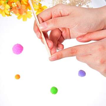 100 Pieces Orange Wood Sticks Nail Cuticle Stick for Pusher Remover Manicure Art Pedicure, 4.3 Inches