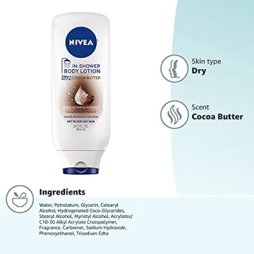 NIVEA Cocoa Butter In Shower Lotion for Deep Hydration