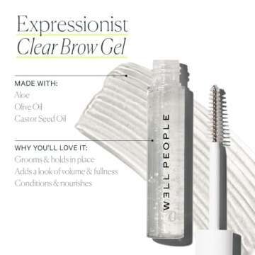 Well People Expressionist Clear Brow Gel, Lightweight Gel For Taming & Nourishing Your Brows, Creates A Natural-Looking Finish, Vegan & Cruelty-free
