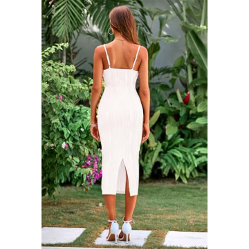 PRETTYGARDEN Women's Sexy Midi Bodycon Dress Summer 2025