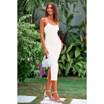 PRETTYGARDEN Women's Sexy Midi Bodycon Dress Summer 2025