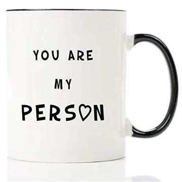 Mecai Funny Coffee Mug-You're my person-11 OZ coffee cups,Funny Christmas Birthday Valentine's Day Gifts for Boyfriend Husband Girlfriend Wife