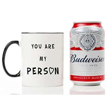 Mecai Funny Coffee Mug-You're my person-11 OZ coffee cups,Funny Christmas Birthday Valentine's Day Gifts for Boyfriend Husband Girlfriend Wife