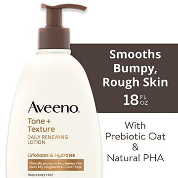 Aveeno Tone + Texture Daily Renewing Body Lotion - 18 Fl Oz for Sensitive Skin