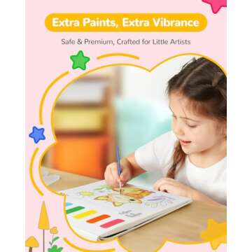 TECJOE Paint with Water Coloring Books for Toddlers, A to Z 26 Pages Animal Watercolor Paint Set with 3 Brushes, Mess Free Painting Activity for Kids Ages 4 5 6 7 8, Arts & Crafts Toy
