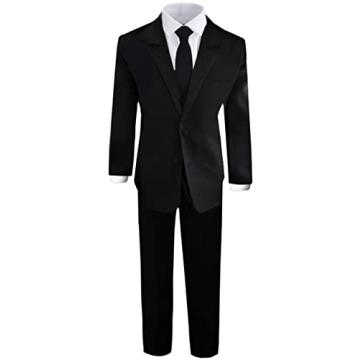 Elegant Black n Bianco Boys Tuxedo Suit for Ages 5-10