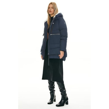 Orolay Women's Thickened Down Jacket (M, Navy)