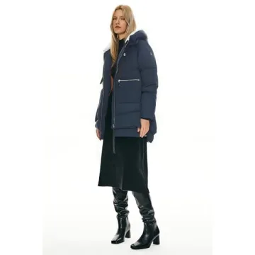 Orolay Women's Thickened Down Jacket (M, Navy)