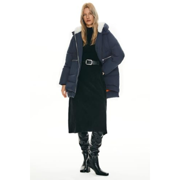 Orolay Women's Thickened Down Jacket (M, Navy)