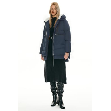 Orolay Women's Thickened Down Jacket (M, Navy)