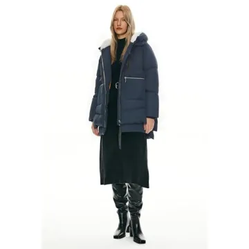 Orolay Women's Thickened Down Jacket (M, Navy)