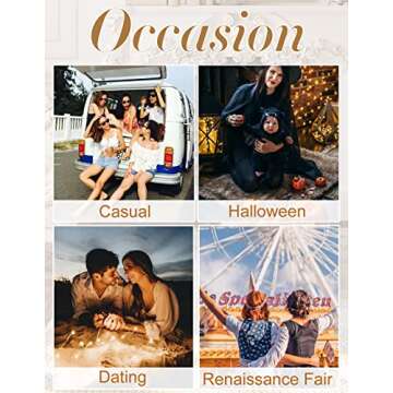 Scarlet Darkness Womens Black Renaissance Pirate Long Sleeve Shirt Off Shoulder Boho Corset Blouse Top (Black, XL)