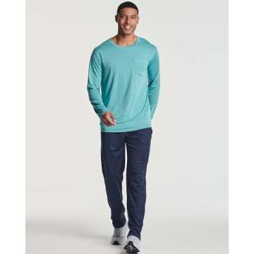 Men’s Long Sleeve Dry Fit Pocket T-Shirts - 4 Pack