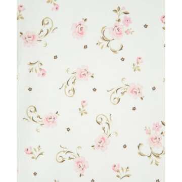 Little Me Baby Girls Ivory Rose Footed Pajamas & Hat