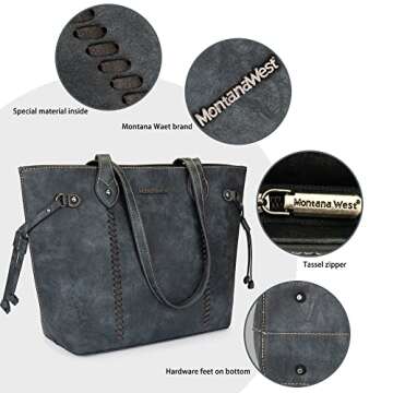 Montana West Tote Bags for Women Top Handle Satchel Purses and Handbags Ladies Shoulder Bags,MWC-G097-JN