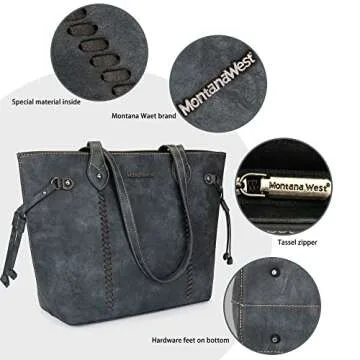 Montana West Tote Bags for Women Top Handle Satchel Purses and Handbags Ladies Shoulder Bags,MWC-G097-JN