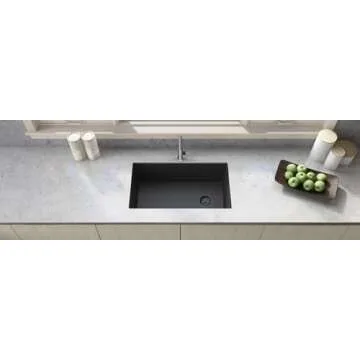 Ruvati Granite Composite Undermount Kitchen Sink - Black