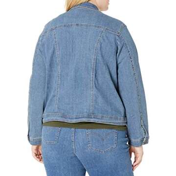 Stylish Plus Size Stretch Denim Jacket for Women