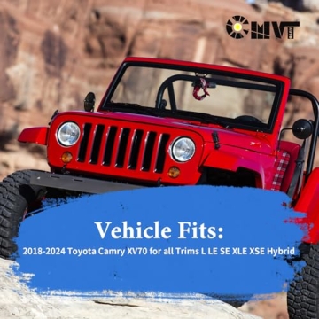 CMVT Auto Window Visors for Toyota Camry 2018-2024 | Durable Rain Guards with Easy Installation