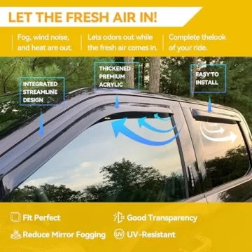 CMVT Toyota Camry Window Visors 2018-2024 Durable Rain Guards