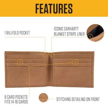 Durable Carhartt Men's Casual Leather Wallets for Everyday Use