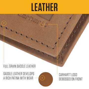 Durable Carhartt Men's Casual Leather Wallets for Everyday Use