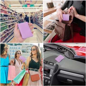 Giantree Small Wallet for Women, Cute PU Lychee Pattern Coin Pocket Portable Change Wallet Mini Coin Purse For Girl Women Ladies ID Key Headset Lipstick(Light Purple)