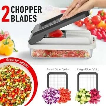 Mueller 9-Blade Vegetable Chopper & Slicer for Kitchen