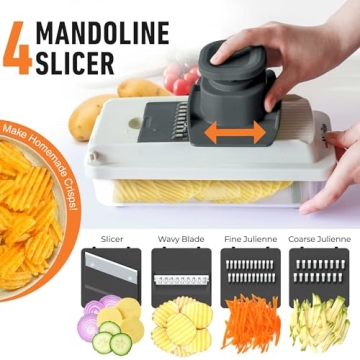 Mueller 9-Blade Vegetable Chopper & Slicer for Kitchen