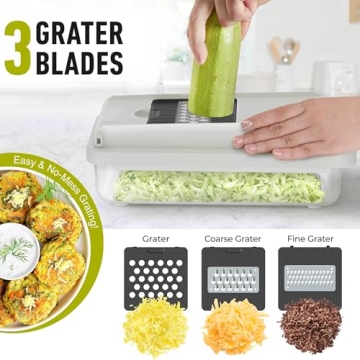 Mueller 9-Blade Vegetable Chopper & Slicer for Kitchen