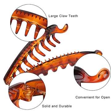 10 Large Nonslip Banana Clips – Colorful Hair Solutions