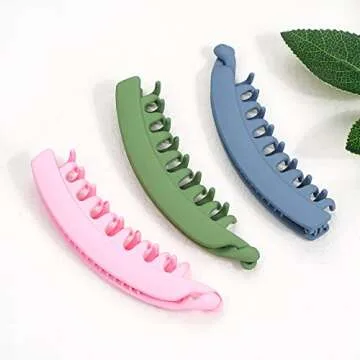 10 Large Nonslip Banana Clips – Colorful Hair Solutions