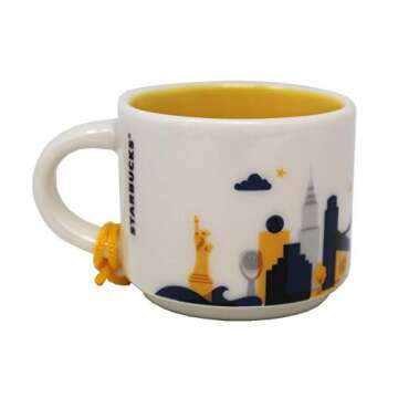 Starbucks You Are Here Series New York Ceramic Demitasse Ornament Mug, 2 Oz