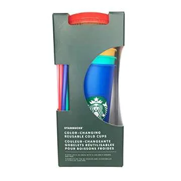 STARBUCKS 5 x 680ml Reusable Summer Colour Changing Cups