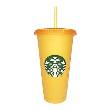 STARBUCKS 5 x 680ml Reusable Summer Colour Changing Cups