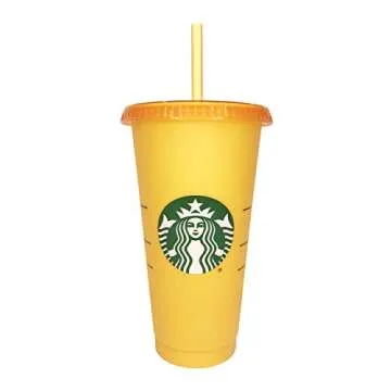 STARBUCKS 5 x 680ml Reusable Summer Colour Changing Cups